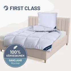 Gänsedaunendecke »FIRST CLASS« – 100% Gänsedaunen, Größe: 200x200