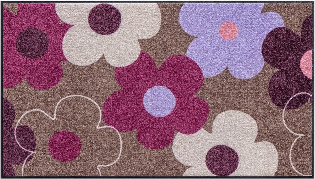Fussmatte HEINE HOME Gr. 4, pink (taupe, beere, gemustert), B:50cm H:7mm L:100cm, Polyamid, Teppiche, Fussmatte taupe, beere, gemustert B : 50cm 1 Stk., 7mm, L: 100cm