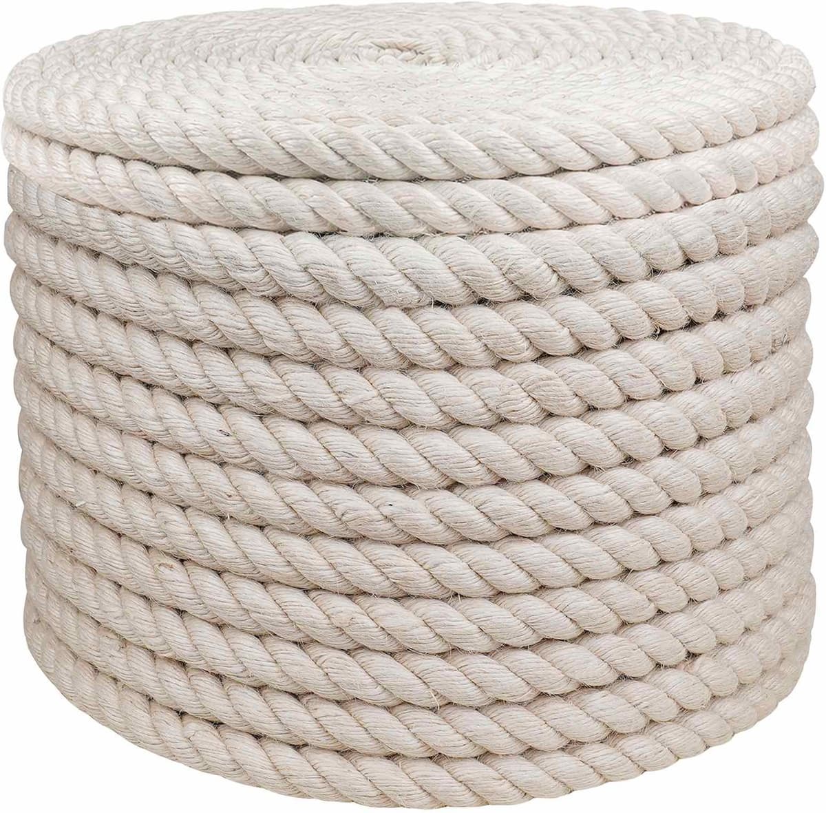 vidaXL Corde en Jute 240 mm 50 m Blanc Jute 100% Tossa