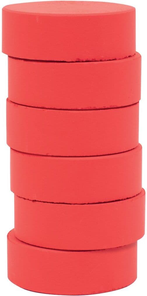 PLAYBOX Färgpuckar 57mm, röd 6/fp