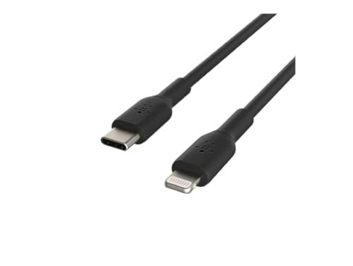 Belkin USB-C/Lightning-kabel (iPhone-snellaadkabel voor iPhone 14 en ouder) Boost Charge MFi-gecertificeerde USB-C-kabel voor iPhone (zwart, 1 m)