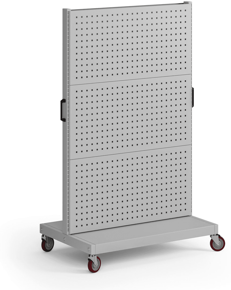 B2B Partner Stojak na kółkach, 6x panel na narzędzia, 960 x 640 x 1605 mm