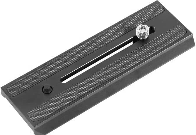 BEXIN 140mm Long Quick Release Plate, Lockable Ball Head Mount Adapter Tripod Base for Manfrotto MVH500AH Fluid Head