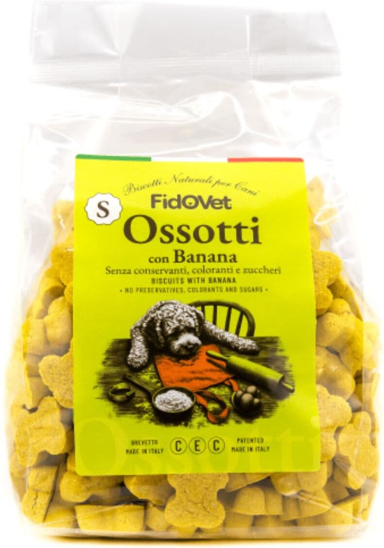 Fidovet® Fidovet Biscotti Naturali per Cani Ossotti SMALL Banana 300 g