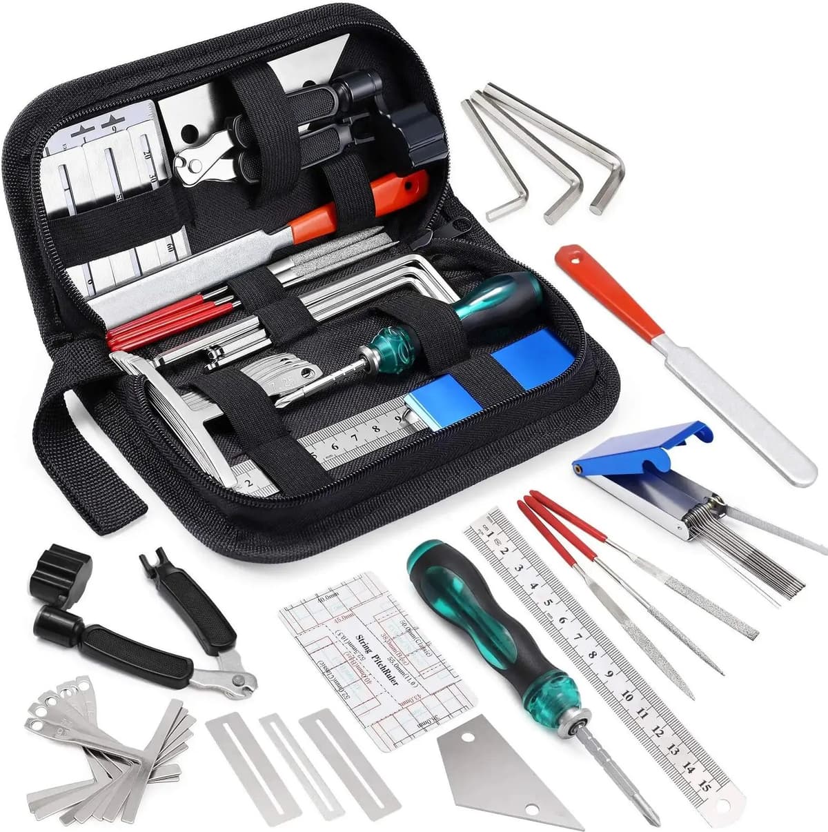 Miwayer 25/45/72 Guitar Repairing Tools Kit Setup Kit with Carry Bag Perfect Gift for Music Or String Instrument Enthusiast