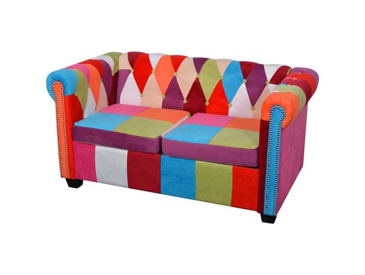 vidaXL Chesterfield-Sofa 2-Sitzer-Sofa Stoff