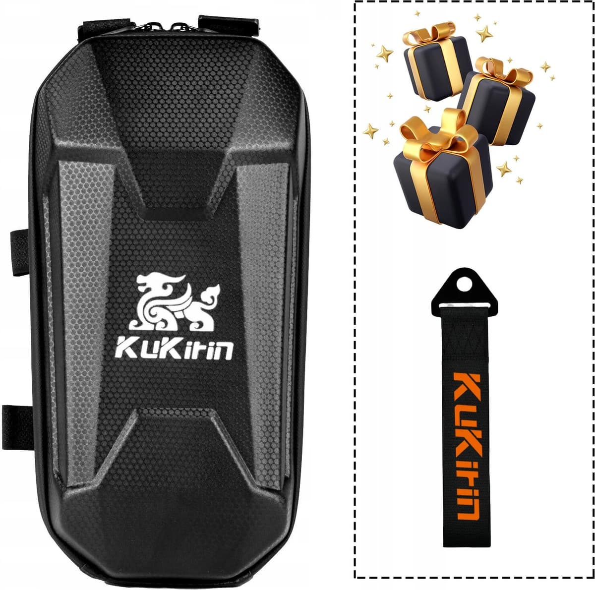 NONE Kukirin Electric Scooter Bag 2L Waterproof Hard Shell Anti-fall Portable Large Capacity Front Hanging Bag G2/G4 Max Accessories