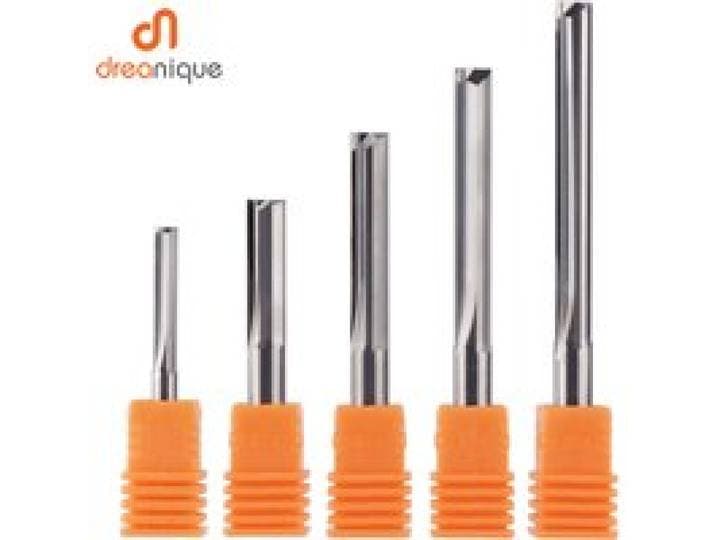 Dreanique 1 st 3.175 4 6 8mm Schacht 2 Fluit Carbide Frees Frezen Graveren Bit Rechte Slot frees