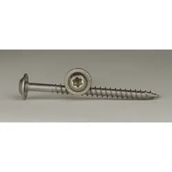 Spanplattenschrauben Edelstahl 8x50 TX 40 - Flachkopf / Tellerkopf - mit Schneidkerbe