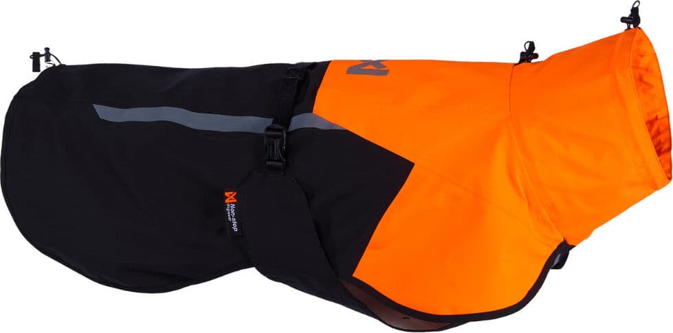 Non-stop Dogwear Fjord Raincoat 2.0 Black/orange, 45