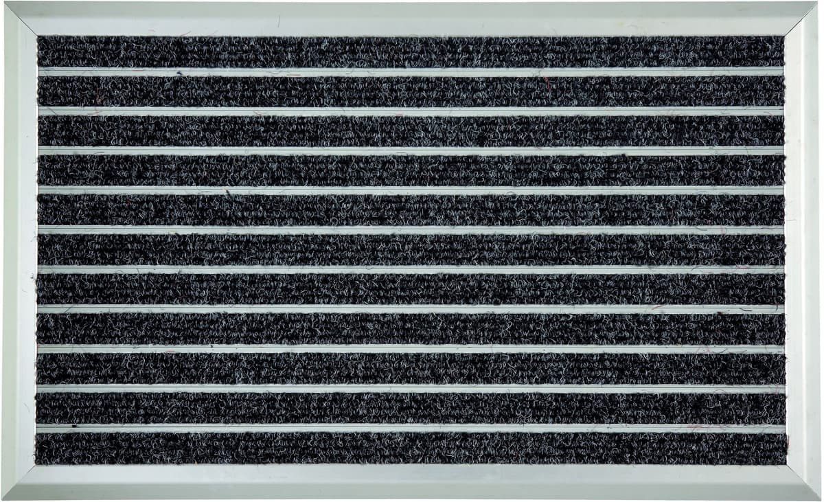Fussmatte ASTRA "Exclusiv Mat" Gr. 16, grau (anthrazit), B:45cm H:13mm L:75cm, Kunstfaser, Teppiche, Fussmatte, Schmutzfangmatte, strapazierfähig, Aluminium Rahmen anthrazit B : 45cm 1 Stk., 13mm, L: 75cm