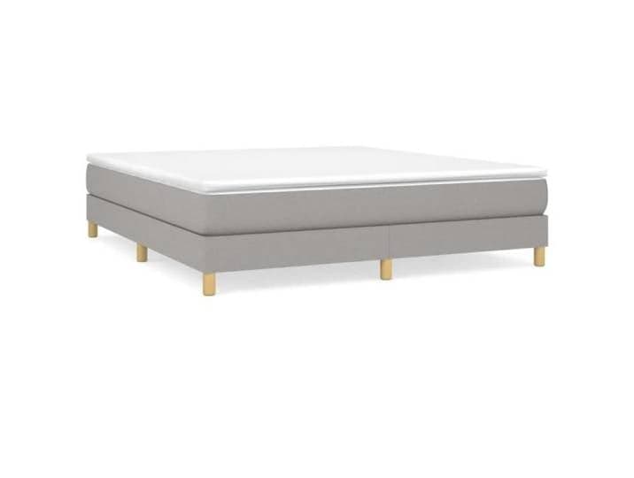 Sommier - ESTINK - 180x200 cm - Tissu 100% polyester - Gris clair - 2 places