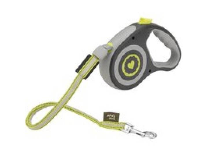 MAX & MILA'S WORLD Laisse pour chien enrouleur à LED vert ou jaune (20 kg)