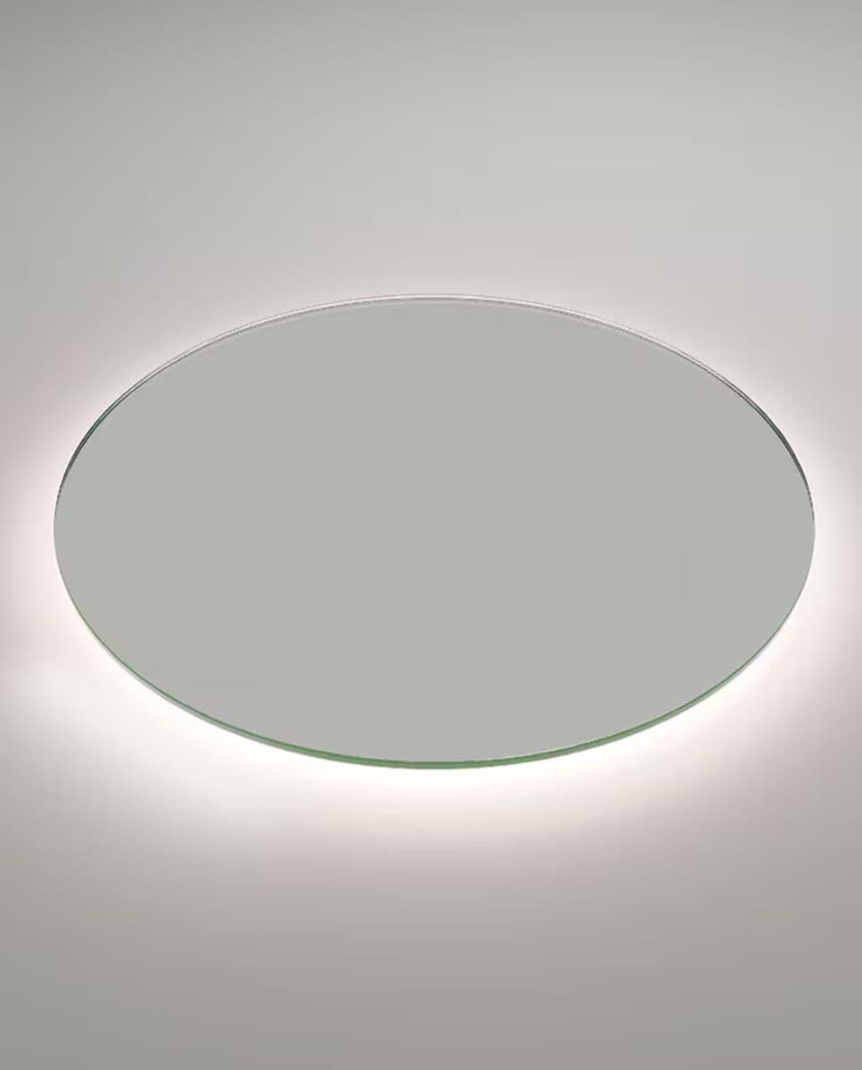 Ledimex Espejo de baño rendondo luz fría Oporto .  (90 cm) Cristal