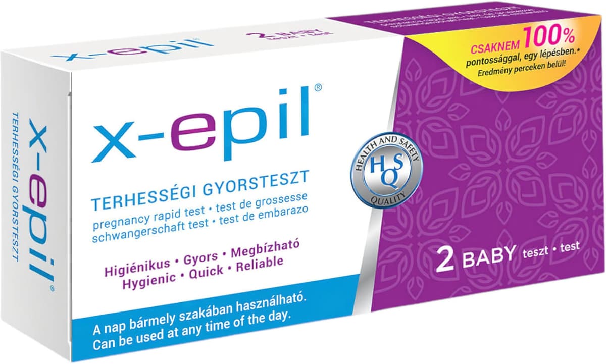 X-Epil - test de sarcină rapid - 2 bucăți