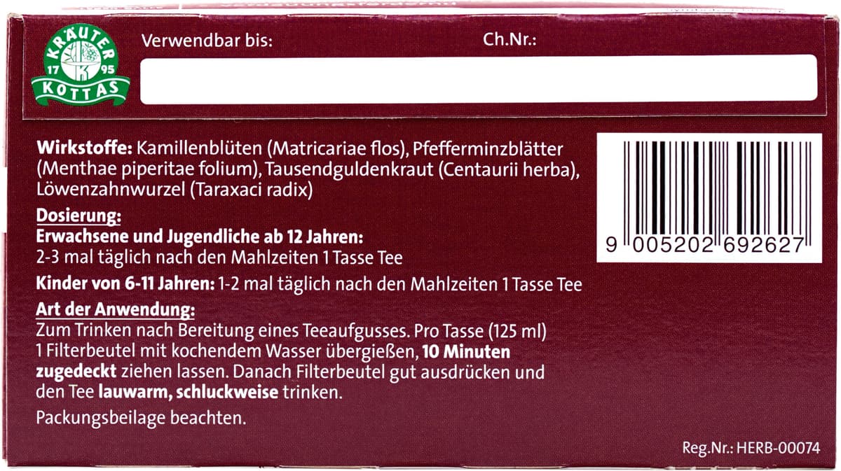 DR. Kottas Leber-Gallentee Filterbeutel 20 St 20 St Filterbeutel