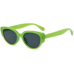 Cat-Eye Sonnenbrille in schwarzer Optik - Green MULTI