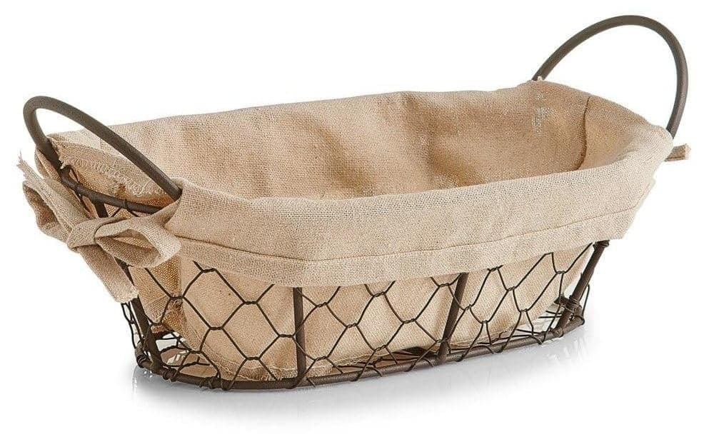 Dripio Broodmandje van draad en touw in bruin en beige, B: 26 cm, D: 17 cm, H: 9 cm
