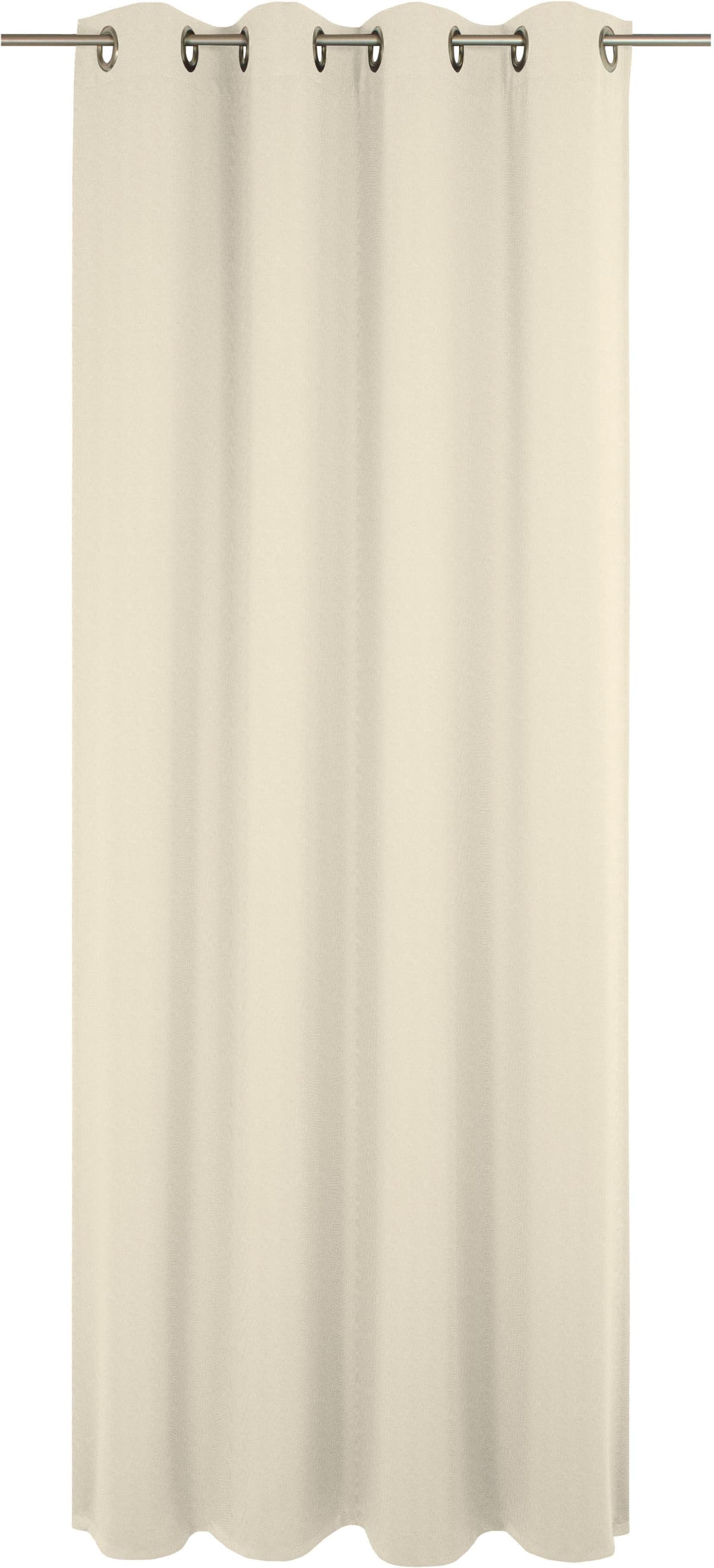 Vorhang ADAM "Uni Collection", beige (naturweiß), B:142cm H:245cm, Baumwolle (Bio-Baumwolle), Gardinen, Vorhang, Blickdichter aus 100% Bio-Baumwolle naturweiß 245cm, Ösen, 142cm