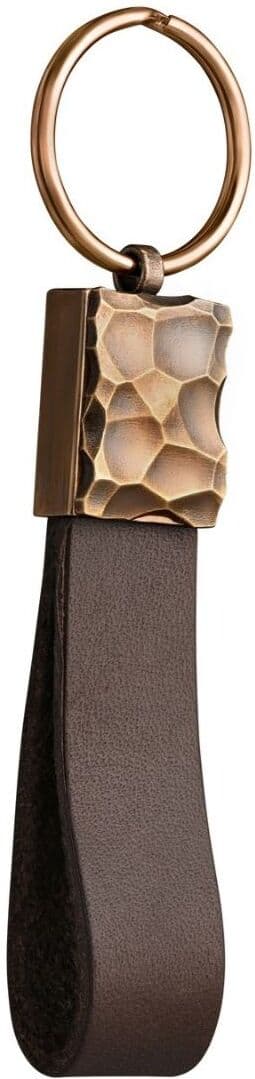 Lempikoru Carve brons-läder nyckelring 90 522 22 002