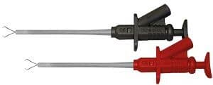 PEAKTECH 7010 - 2x 4 mm tapping clamps (red/black) 5 A