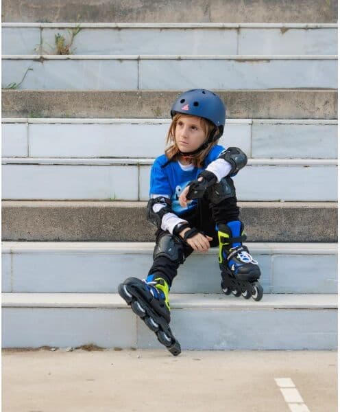 Inliner Kinder Rollerblade Microblade Schwarz/Blau (Schwarz - 36.5-40.5)