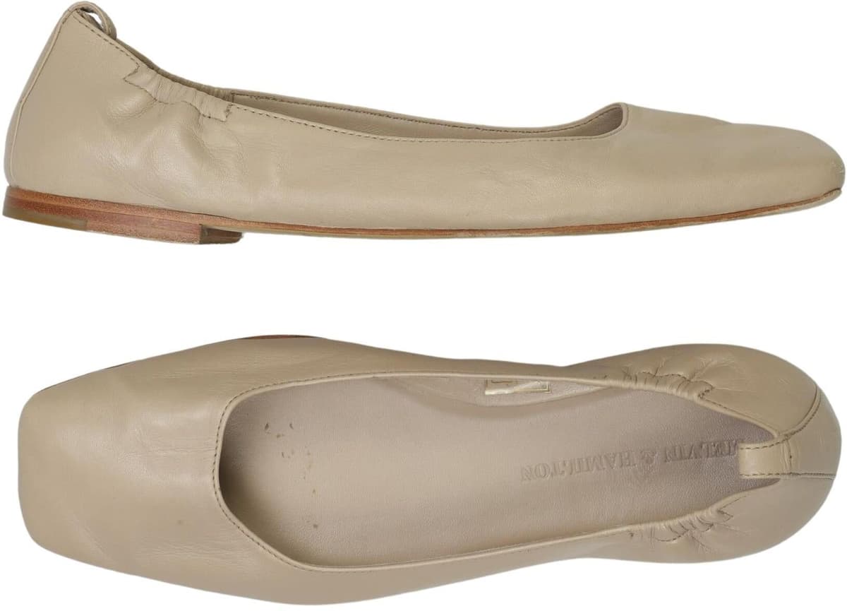 Melvin & Hamilton Damen Ballerina, Beige, Gr. EU 39, Leder - Second Hand