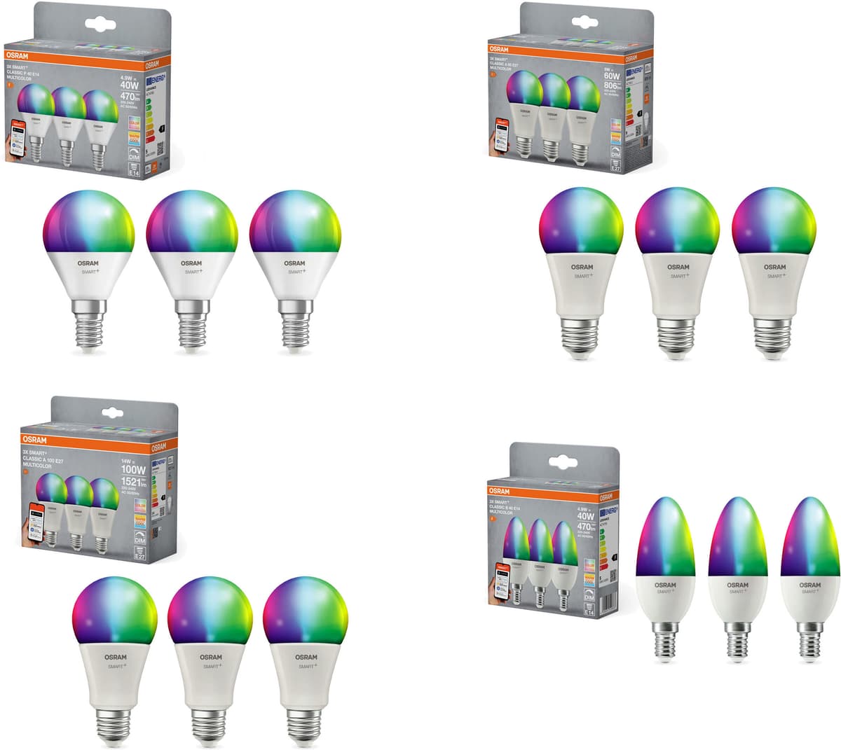 OSRAM Smart MATTER Leuchtmittel, 3er Pack