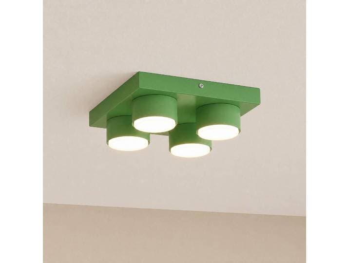 Plafondlamp Brix, dimbaar, groen, Woon-/ Eetkamer, metaal, Modern, plafondlamp