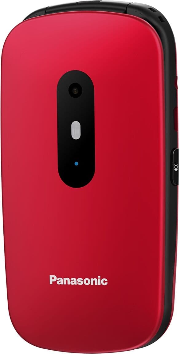 Panasonic Teléfono móvil KX-TU446EX1 de fácil uso rojo. Rojo