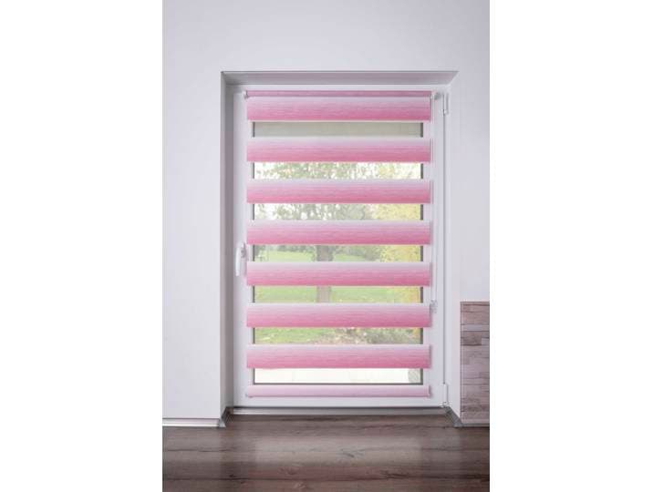 Doppelrollo K-HOME mit schönen Farbverlauf , rosa (pink, weiß, weiß), B:115cm H:150cm, Polyester, Rollos, Doppelrollo