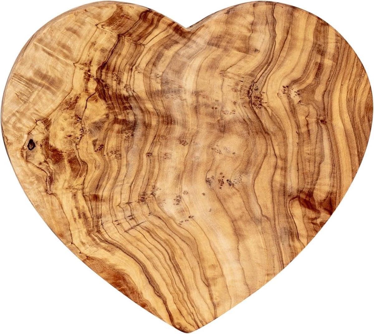 Handgemaakte olijfhouten hartvormige schaal voor unieke houten decoratie