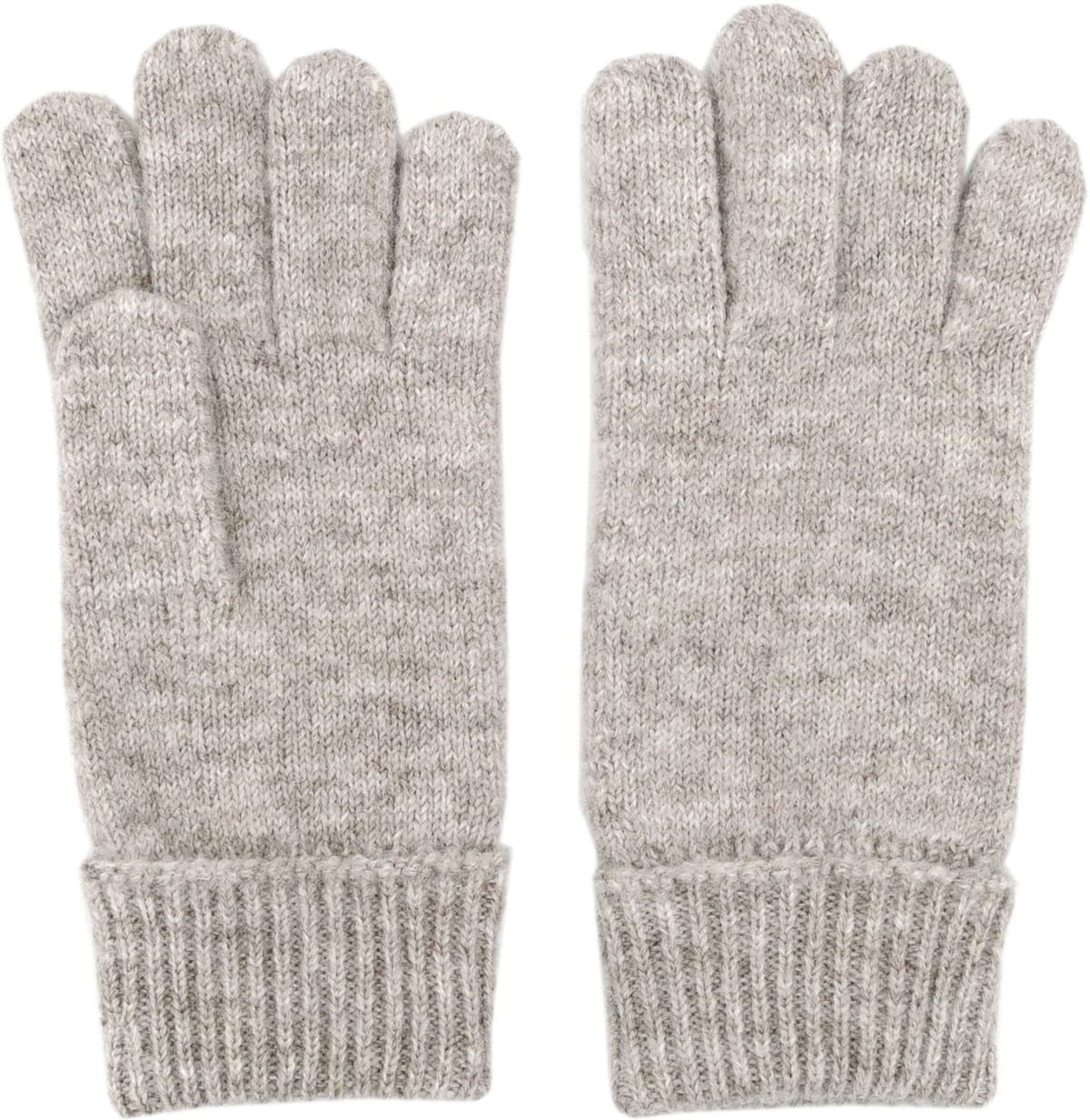 Strickhandschuhe MAXIMO, Jungen, Gr. 4/5, grau (buche, meliert), Strick, Materialmix, meliert, unifarben, Handschuhe Strickhandschuhe, Fingerhandschuhe, extra lange Strickbündchen, unifarben buche, meliert 4/5