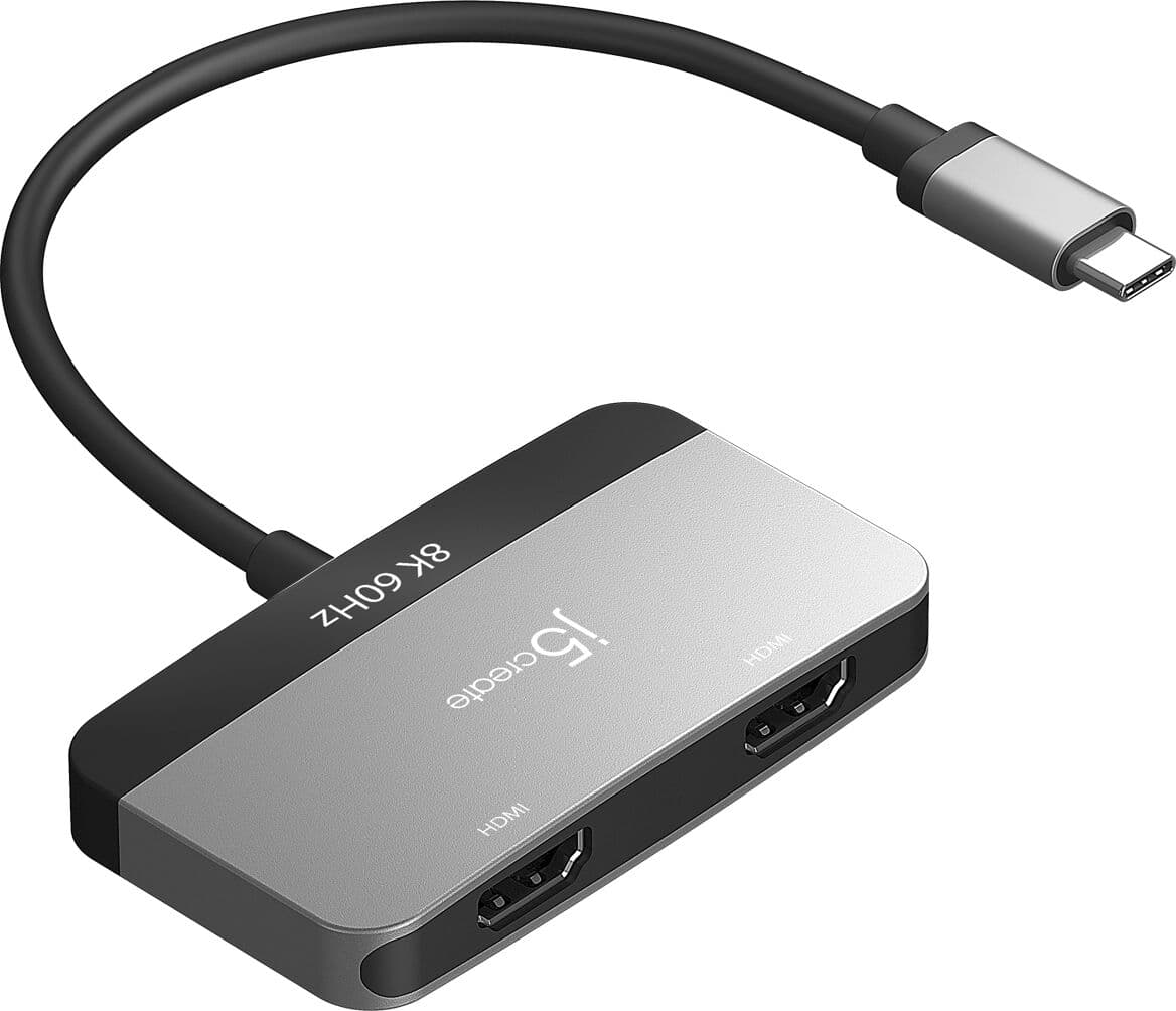 J5create 8k Usb-C Till Dual Hdmi Display Adapter