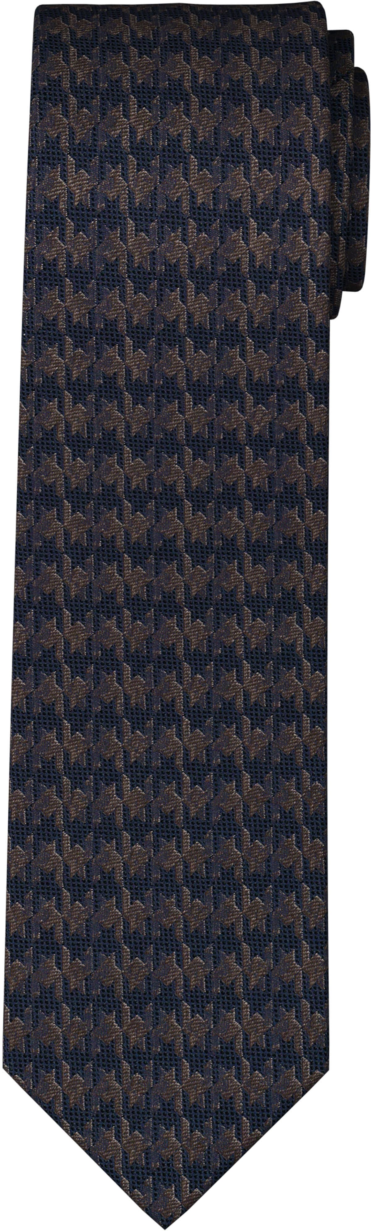Krawatte OLYMP, Herren, blau (braun), Seide, Krawatten Krawatte, reine Seide, 6,5 cm braun Einheitsgröße