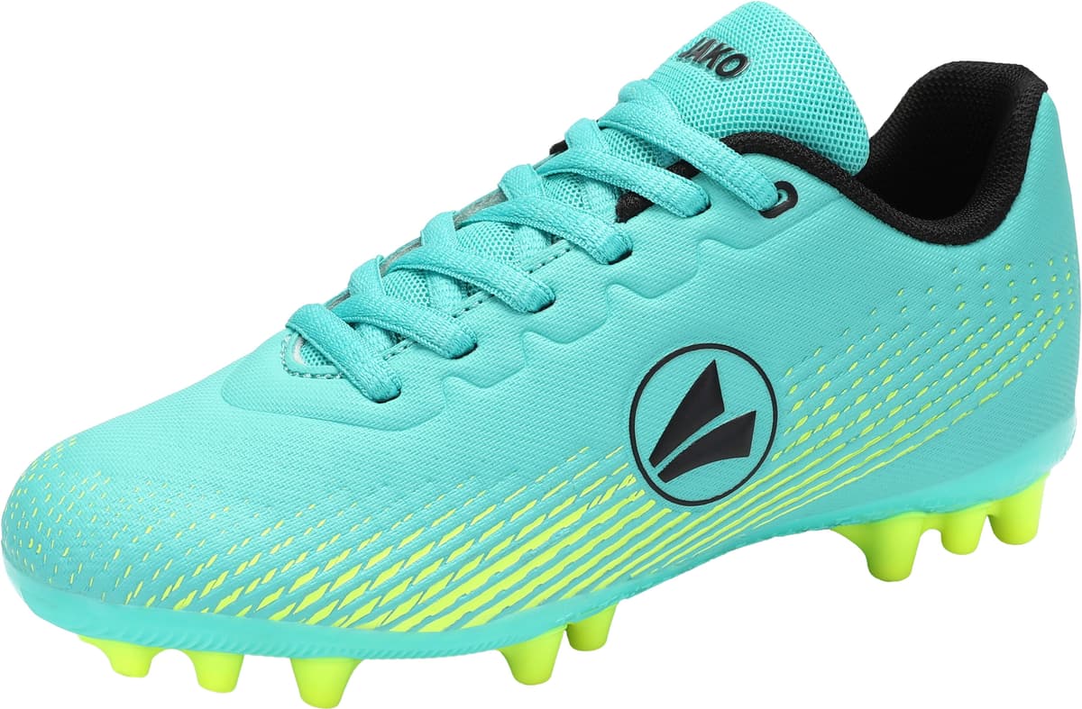 Fussballschuh JAKO "J-SFG Skill", Mädchen, Gr. 29, blau (türkis, lime), Synthetik, Schuhe Fussballschuh, für Rasen, für Jugendliche & Kinder türkis, lime 29