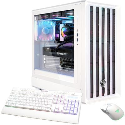 GAMEMAX Gaming-PC "CLAW WH 8110 AMD Ryzen 5 9600X 32GB DDR5 1TB SSD RTX 5060", weiß, Microsoft Windows 11 Home (64 Bit), RTX 5060, 32 GB RAM 1.000 GB SSD, Desktop-PCs, DDR5 RAM, Windows 11, Wasserkühlung