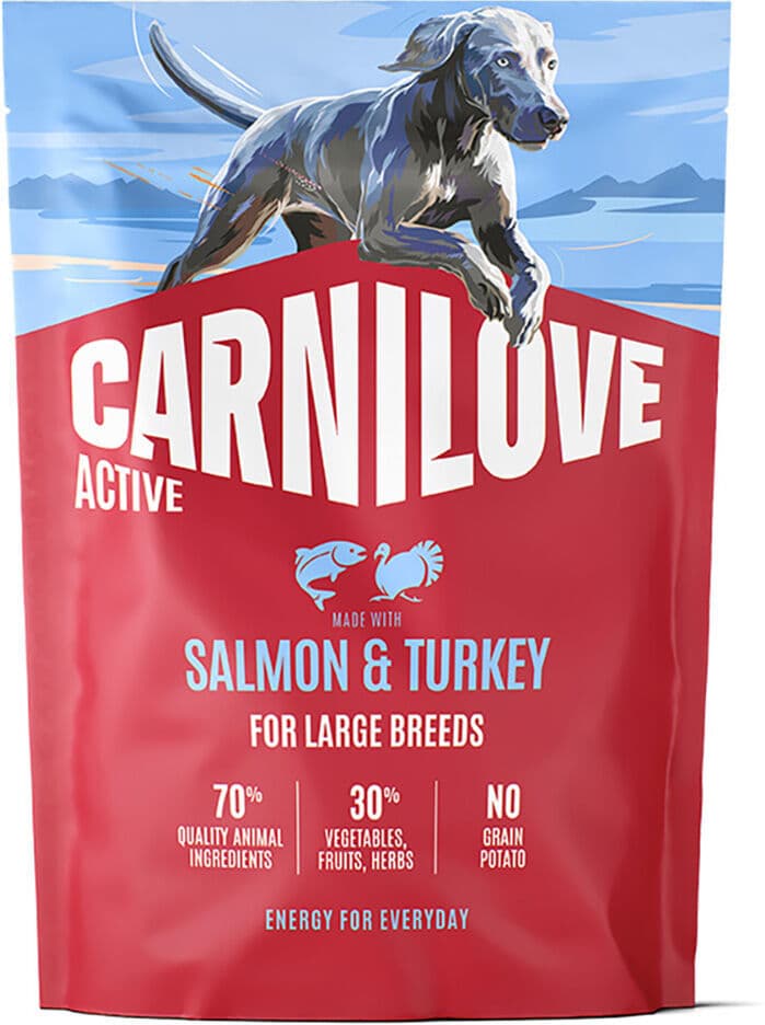 Carnilove Dog Adult Active Large Breed Salmon & Turkey Tørrfôr Til Hund