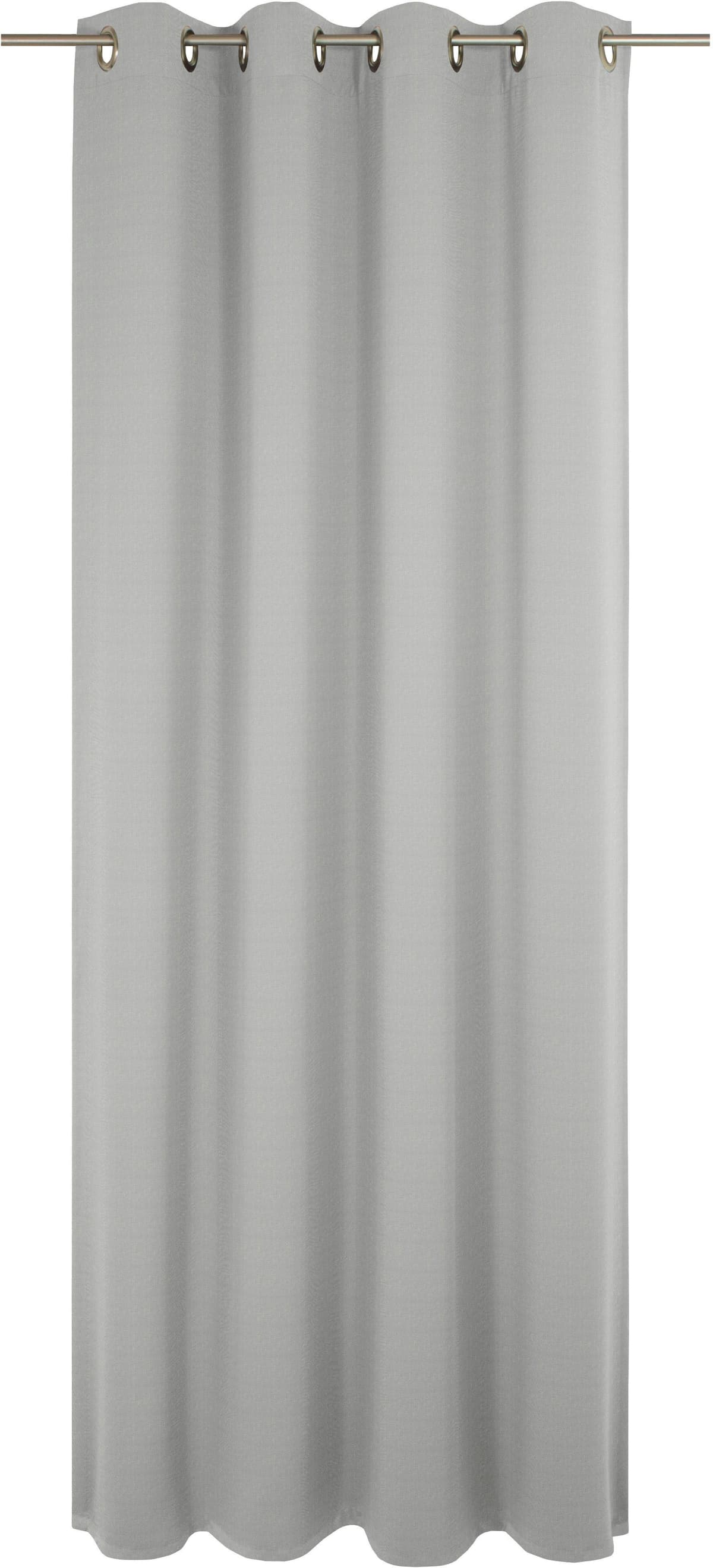 Vorhang ADAM "Uni Collection light", grau (hellgrau), B:142cm H:285cm, Baumwolle (Bio-Baumwolle), Gardinen, Vorhang, aus 100% Bio-Baumwolle hellgrau 285cm, Ösen, 142cm