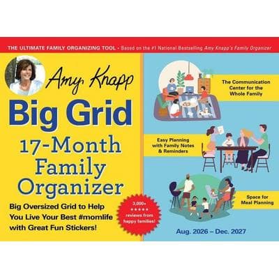 2027 Amy Knapp's Big Grid Family Organizer Wall Calendar