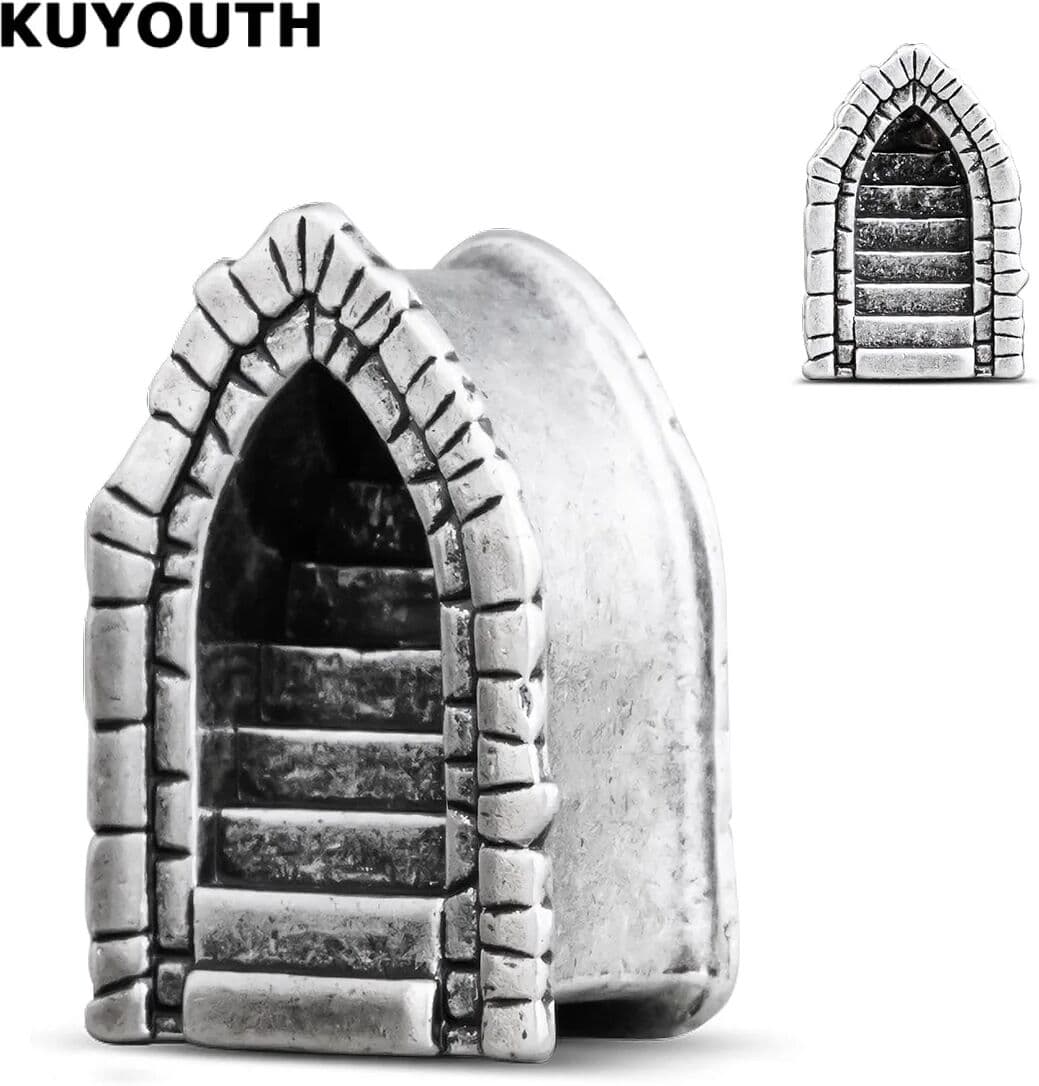KUYOUTH Gothic Retro Doorway Staircase Expanders Stretchers Ear Tunnels Plugs Gauges Copper Jewelry Earring  Ear Piercing 1Pair