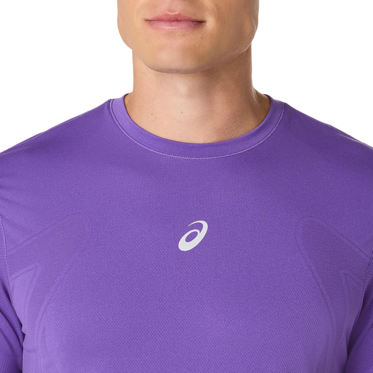 Laufshirt ASICS "ROAD SEAMLESS SS TOP", Herren, Gr. XXL, lila (edo lila), Obermaterial: 65% Polyamid, 35% Polyester, normal, Rundhals, Shirts Laufshirt edo lila XXL