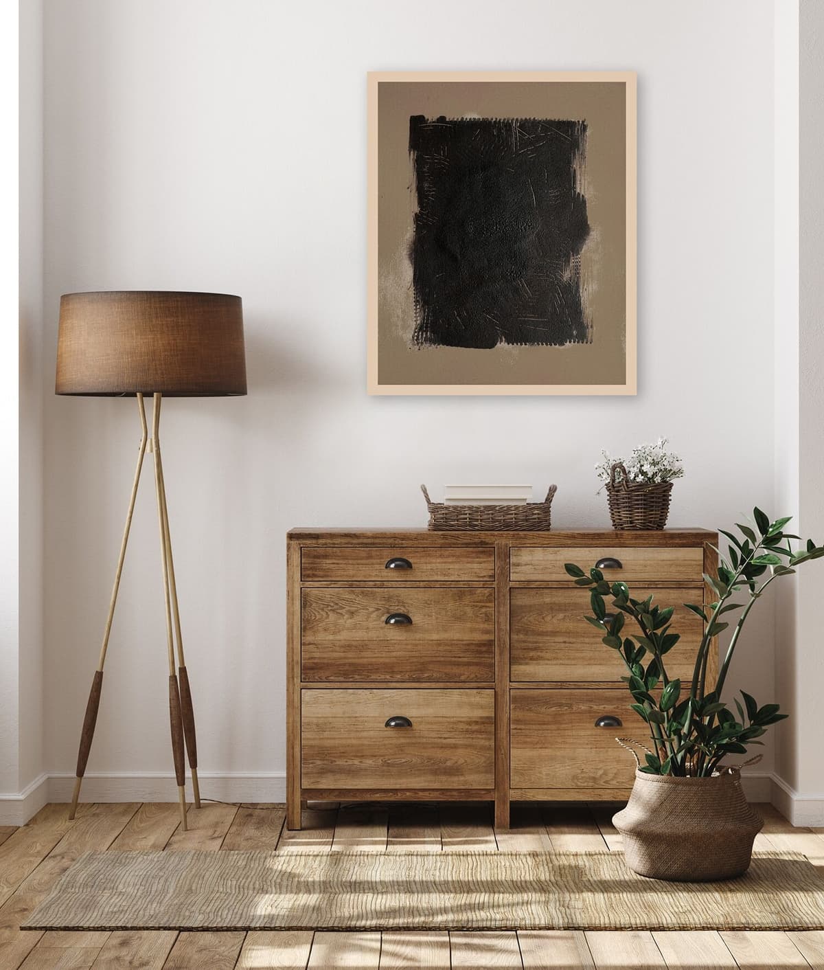 Bild mit Rahmen "Emilia", braun (farbe rahmen: natur, farbe bild(er): braun), B:40cm H:50cm T:2cm, Acrylglas, Holz, Papier, LEGER HOME BY LENA GERCKE, Bilder, Bild mit Rahmen, Premium Poster mit Naturholzrahmen, Handarbeit aus Deutschland farbe rahmen: na