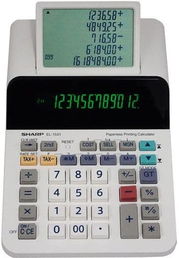Sharp EL-1501 calculator Desktop Printing Multicolour, White