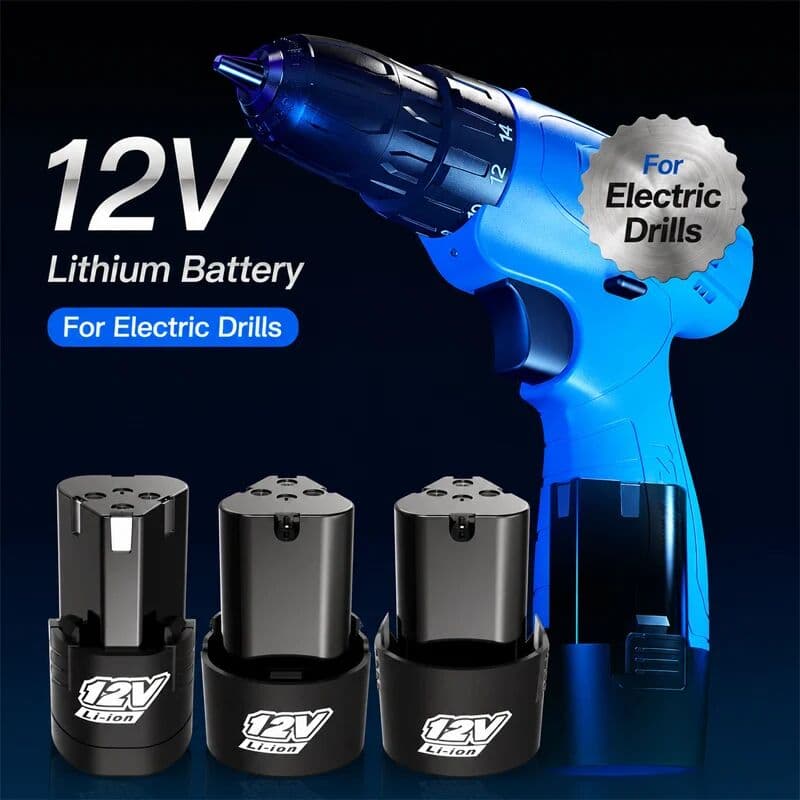 YTBNA Electric Screwdriver 12V 4500mah Rechargeable Li-ion Battery Electric Drill 18650 12V High Performance Batteria for Power Tools