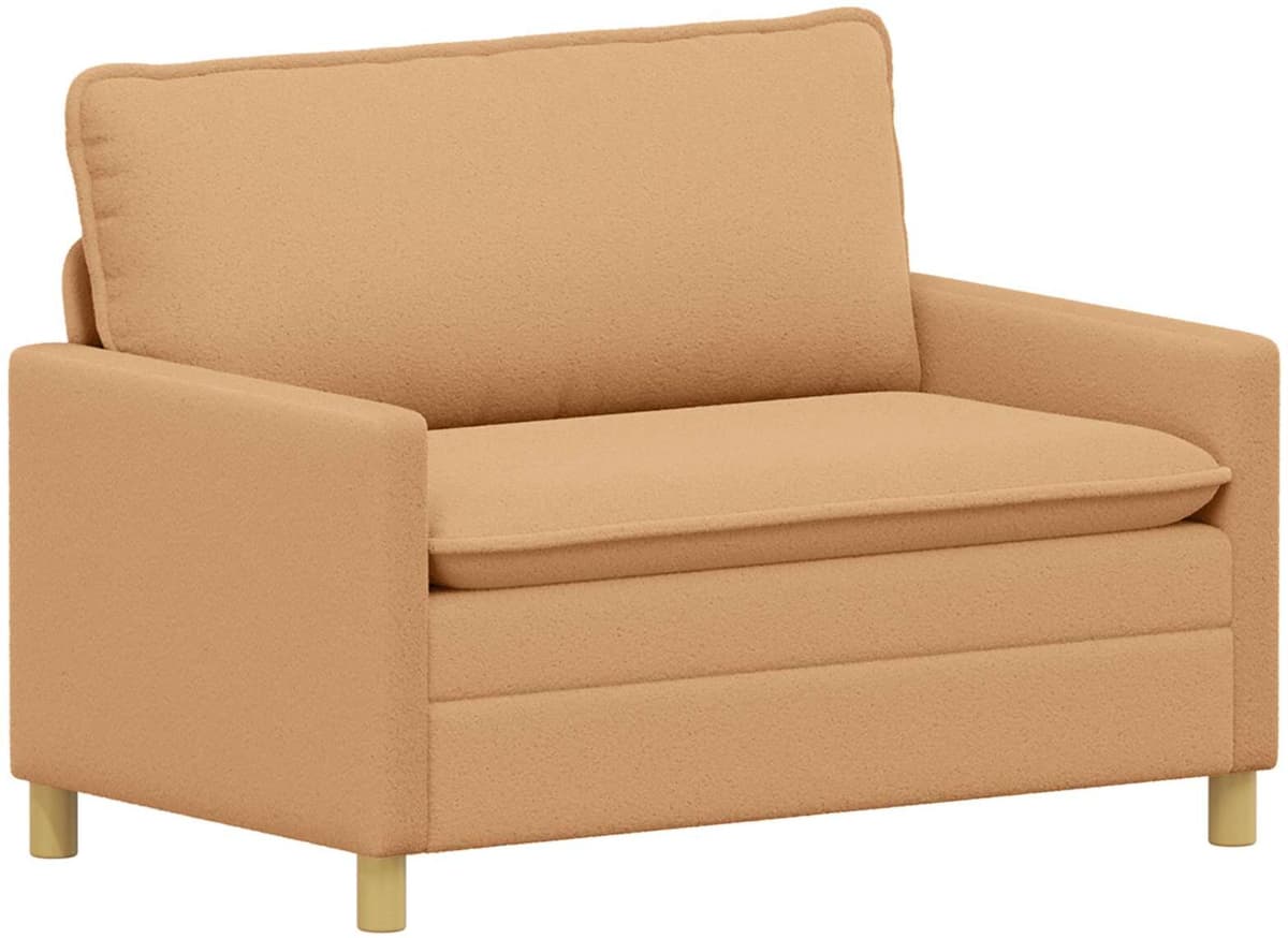 vidaXL Canapé 2 place Beige 126 x 81 x 87,5 cm Tissu