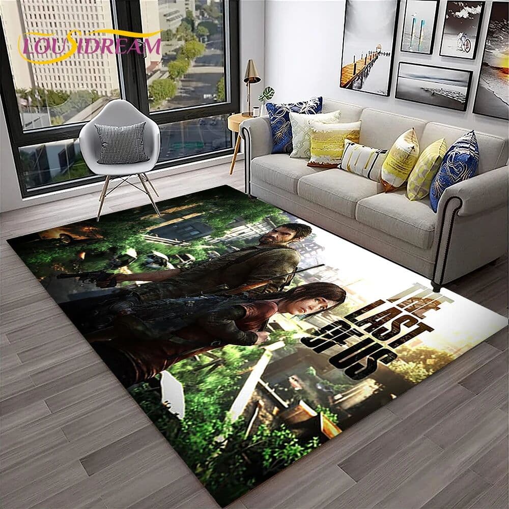 NONE The Last of Us Horror Game Pedro TV Carpet Rug for Home Living Room Bedroom Sofa Doormat Decor,kids Area Rug Non-slip Floor Mat