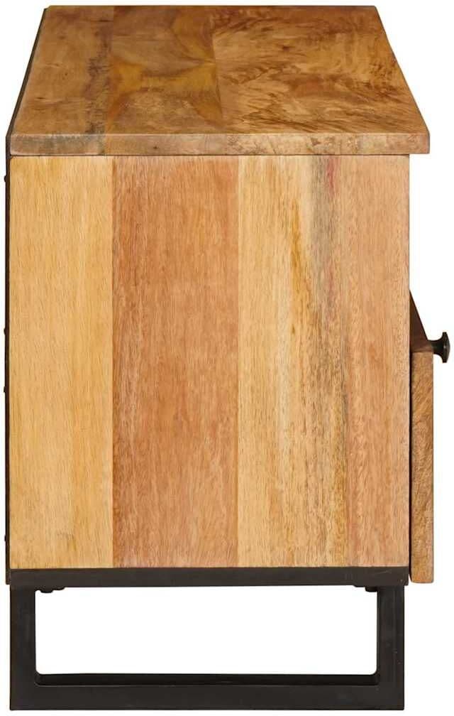 vidaXL Meuble TV Marron 100 x 33 x 46 cm Bois de mangue massif