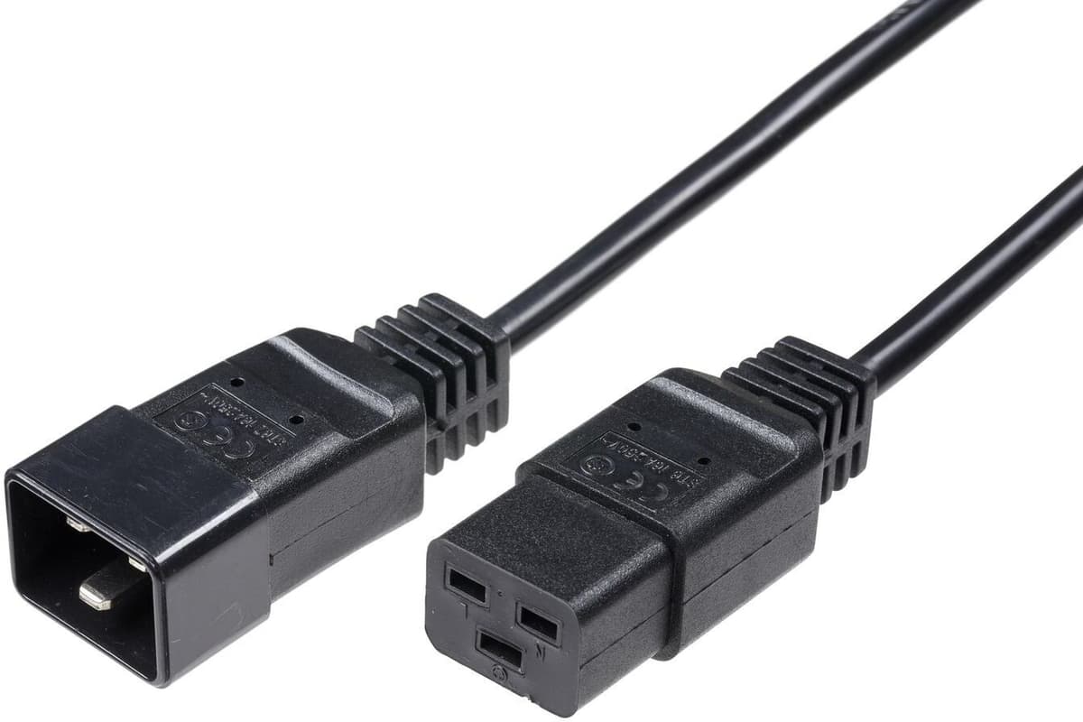 Microconnect Power Cord C19 - C20 16A 3m Black