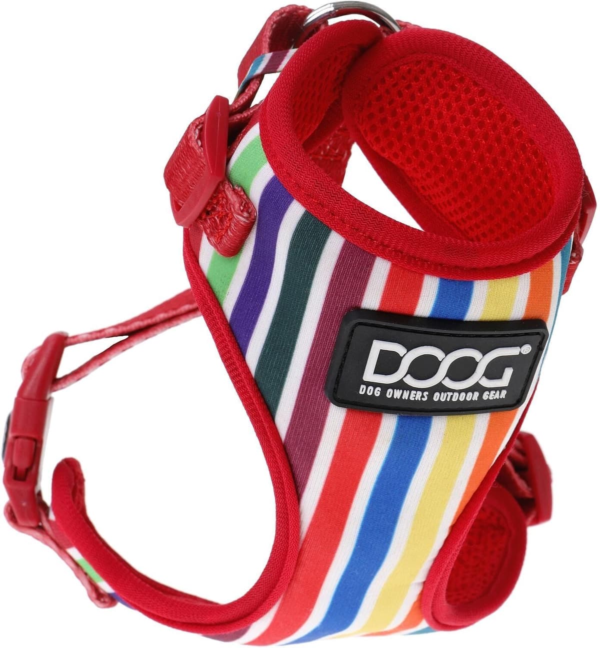 Hunde-Geschirr DOOG "Neoflex Scooby M Multicolor gestreift", bunt (mehrfarbig), Tiergeschirre, Hunde-Geschirr mehrfarbig Einheitsgröße